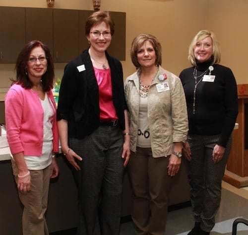 Women Encouraged To Know Their Breast Cancer Risks 1 Pictured left to right dressed in their “Hope is a Work of Heart” T-shirts are members of the HealthPLEX Imaging staff including Jeannette Petruski, mammography supervisor; Carol Konsugar, mammography technologist; and Patty Fife, Diagnostic Radiology supervisor.