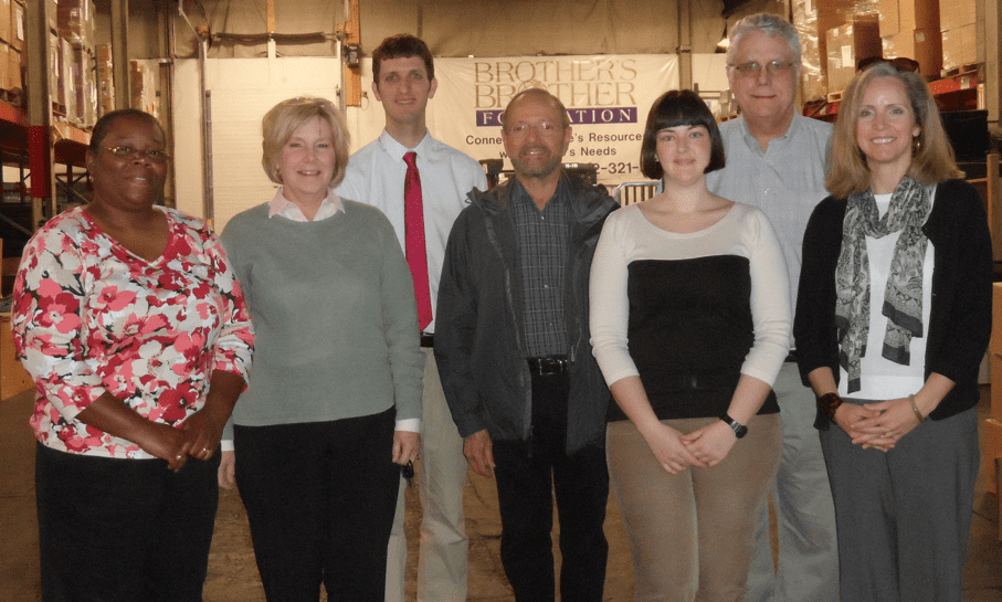 BBF/CrossLink and New Location 1 BBF Va, Warehouse Coordinator, Dinita Thomas Baxter; BBF Va Director of Hospital Supply Program, Ruth Anderson; BBF Mission Trip Coordinator Kevin Meszaros; BBF Trustee Dr. Barry Byer, MD; BBF Medical Program Coordinator Ilva Letoja; BBF President Luke Hingson and BBF Va Director of Accounting/Inventory of Hospital Supply Program, Debbie Baucom